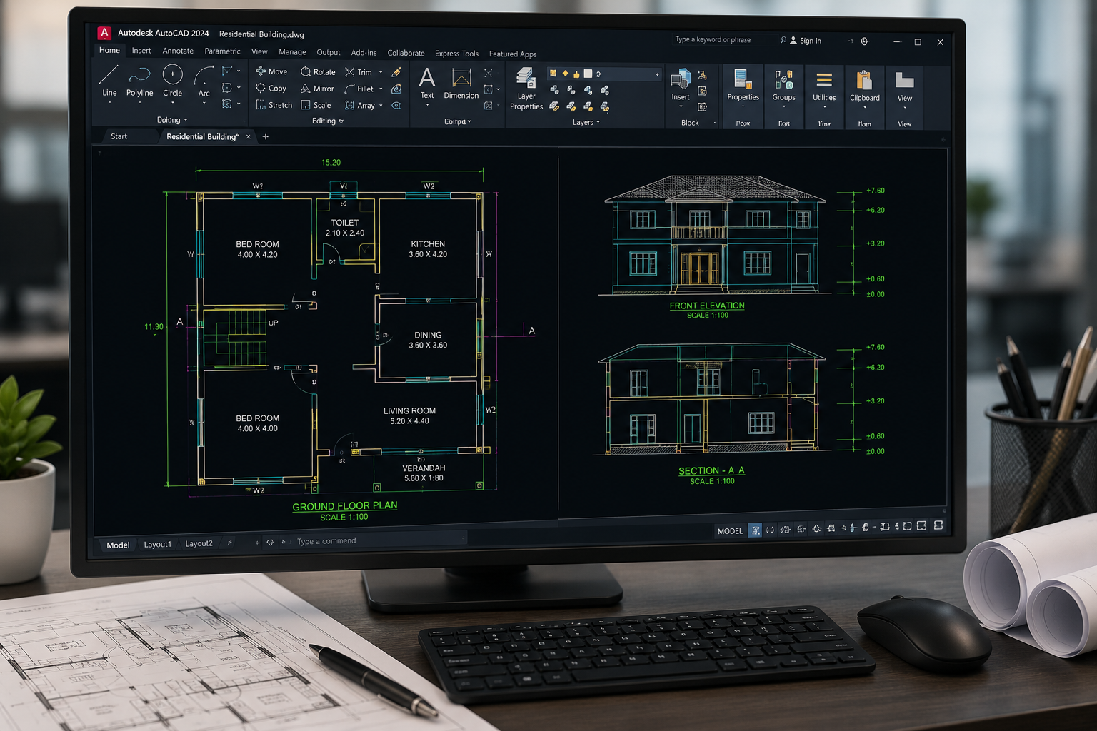 AutoCAD survey drawing