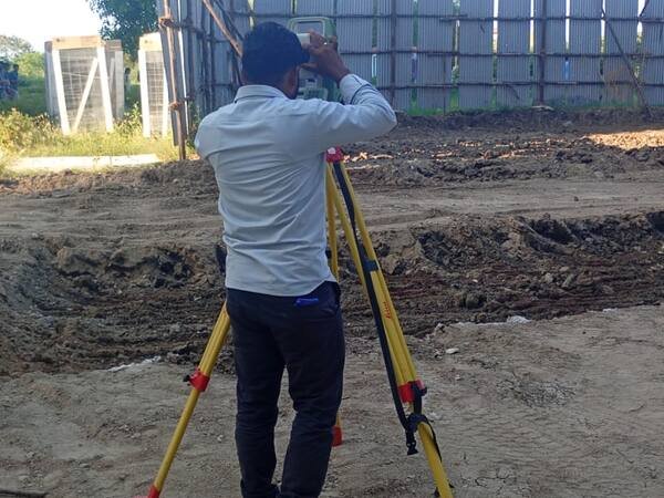 Excavation levels verified before concreting