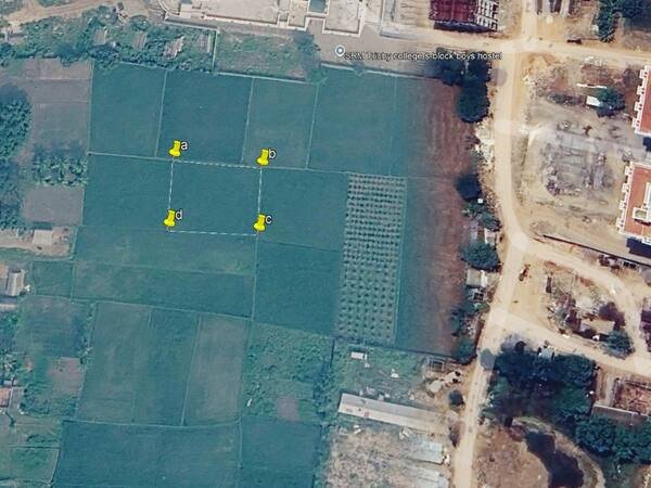Survey data overlaid on satellite imagery